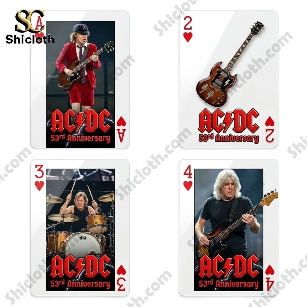 AC_DC 53rd Anniversary Commemorative Playing Cards