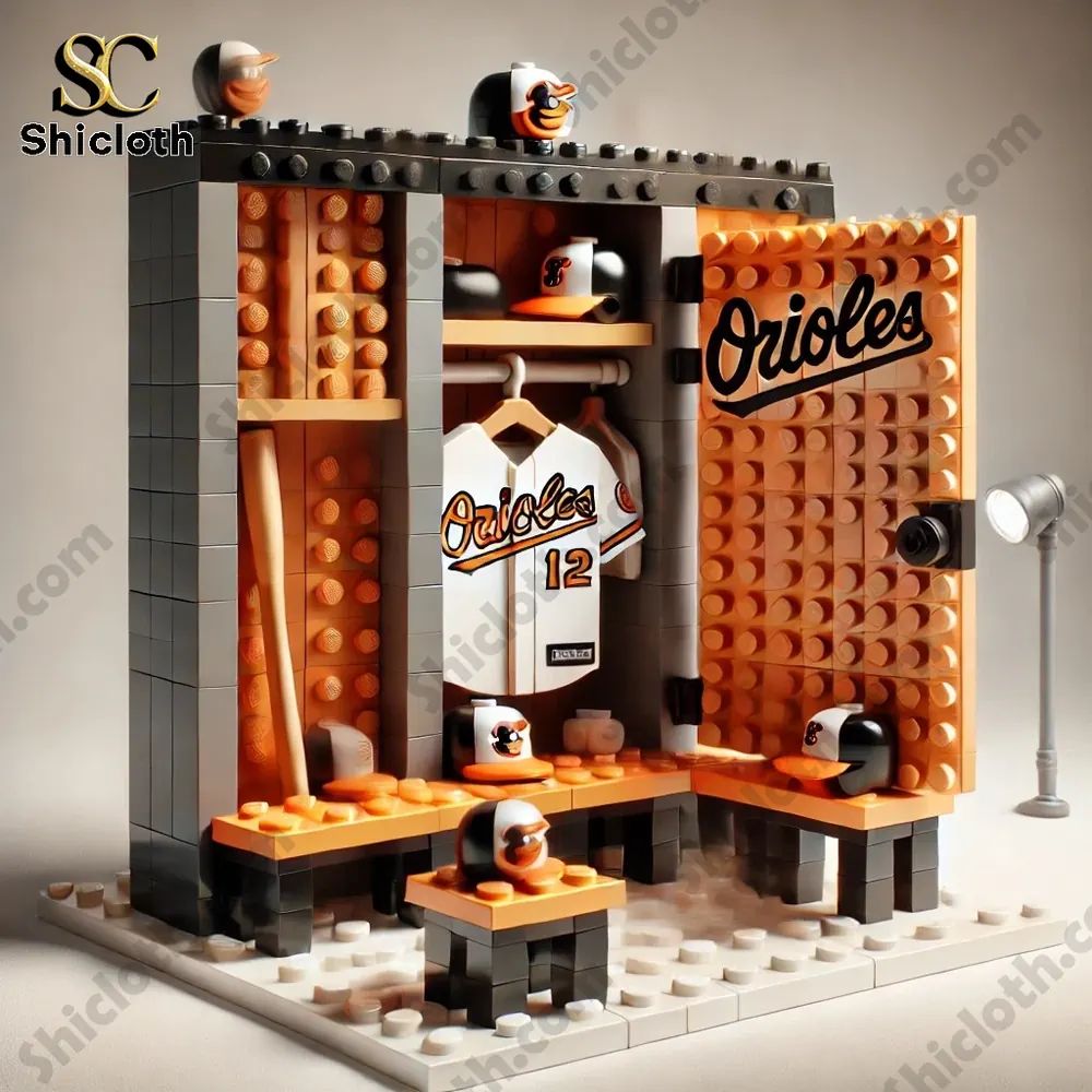 Baltimore Orioles Locker Room Building Blocks