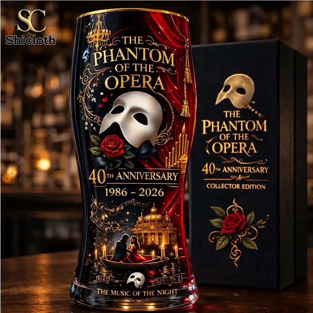 The Phantom Of The Opera 40th Anniversary The Music Of The Night Beer Glass