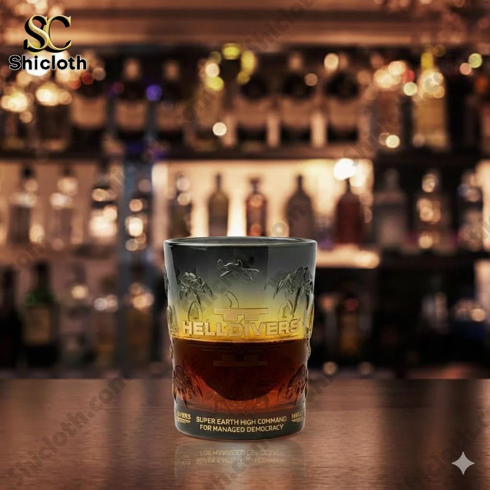 Helldivers 2 Super Earth High Command Whiskey Glass