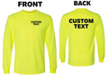 Custom T-Shirt DryBlend® 50/50 Long Sleeve, Personalized, Add Your Own Text