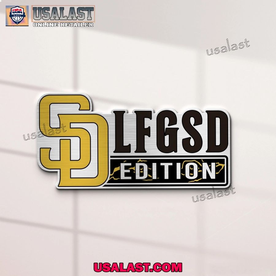 San Diego Padres Edition Engraved Car Name Badge