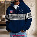 Dallas Cowboys Waffle Half Zip Hoodie