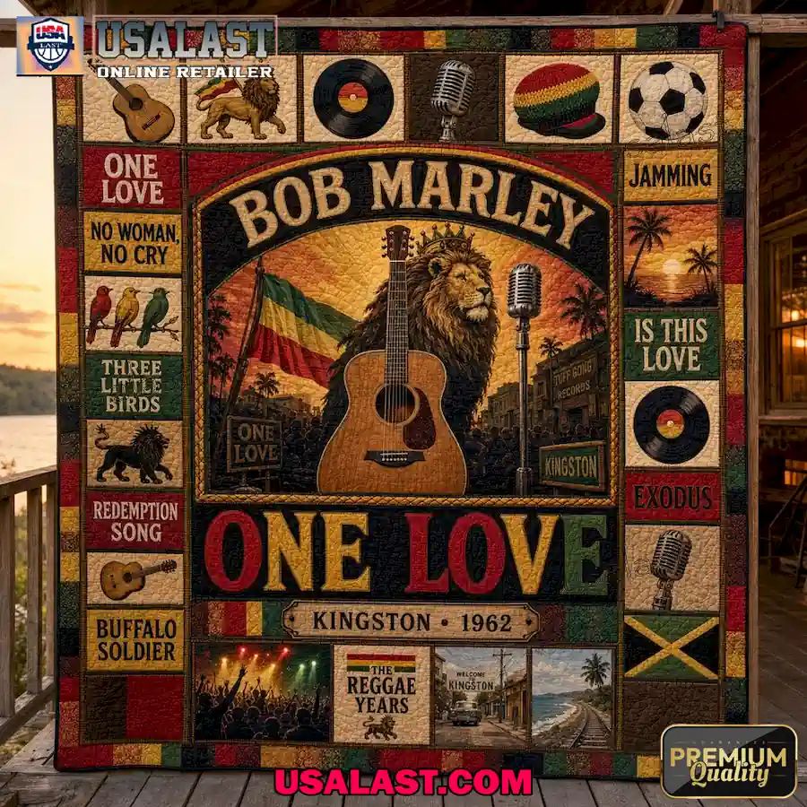 Bob Marley One Love Kingston 1962 Quilt Blanket