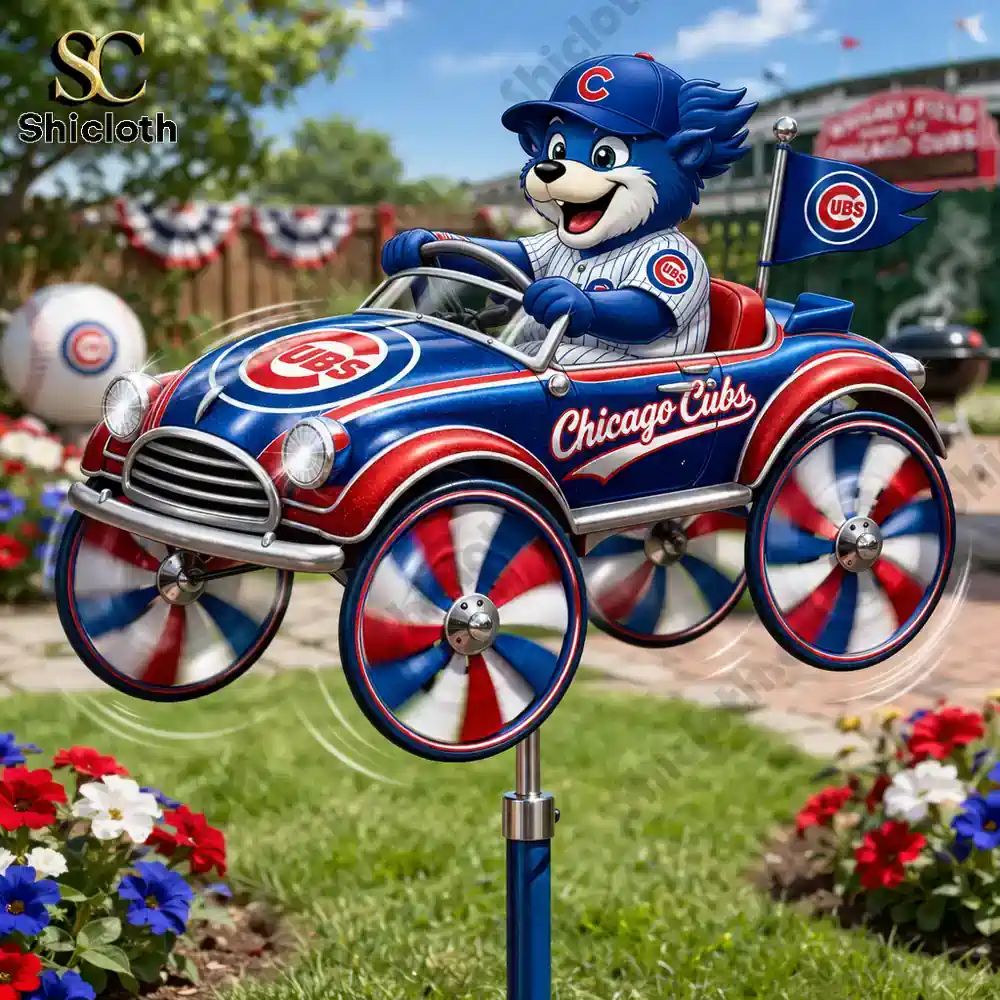 Chicago Cubs Clark Wind Spinner For Garden