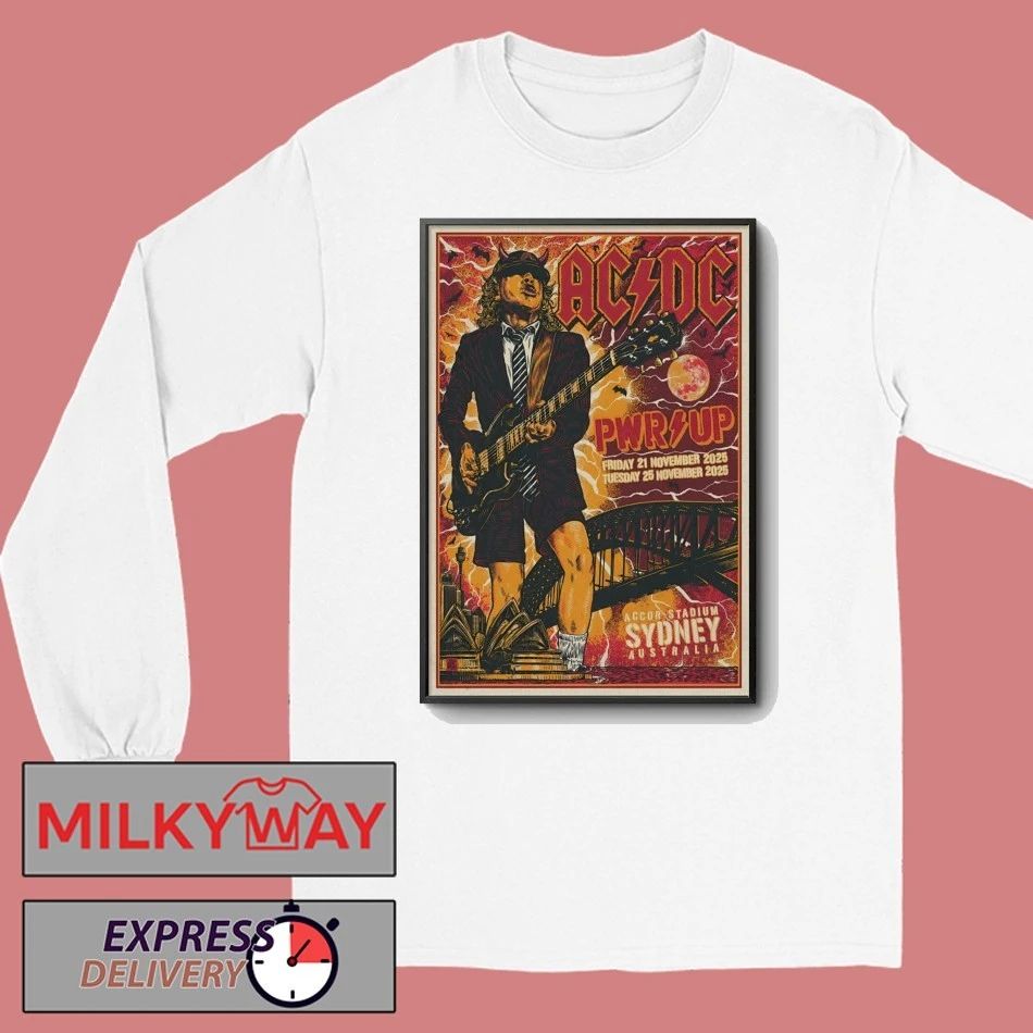 AC DC Tour Sydney On Nov 21 & 25 2025 Poster shirt