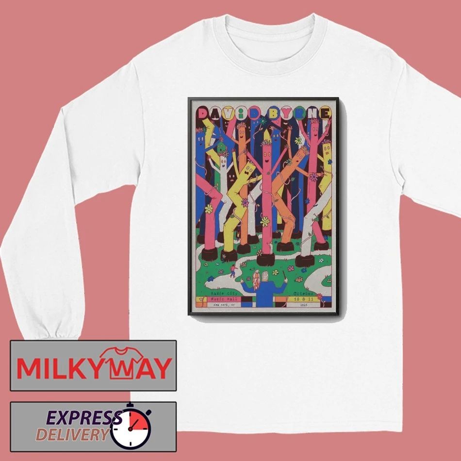 David Byrne Oct 10-11 2025 Radio City Music Hall New York NY Poster shirt
