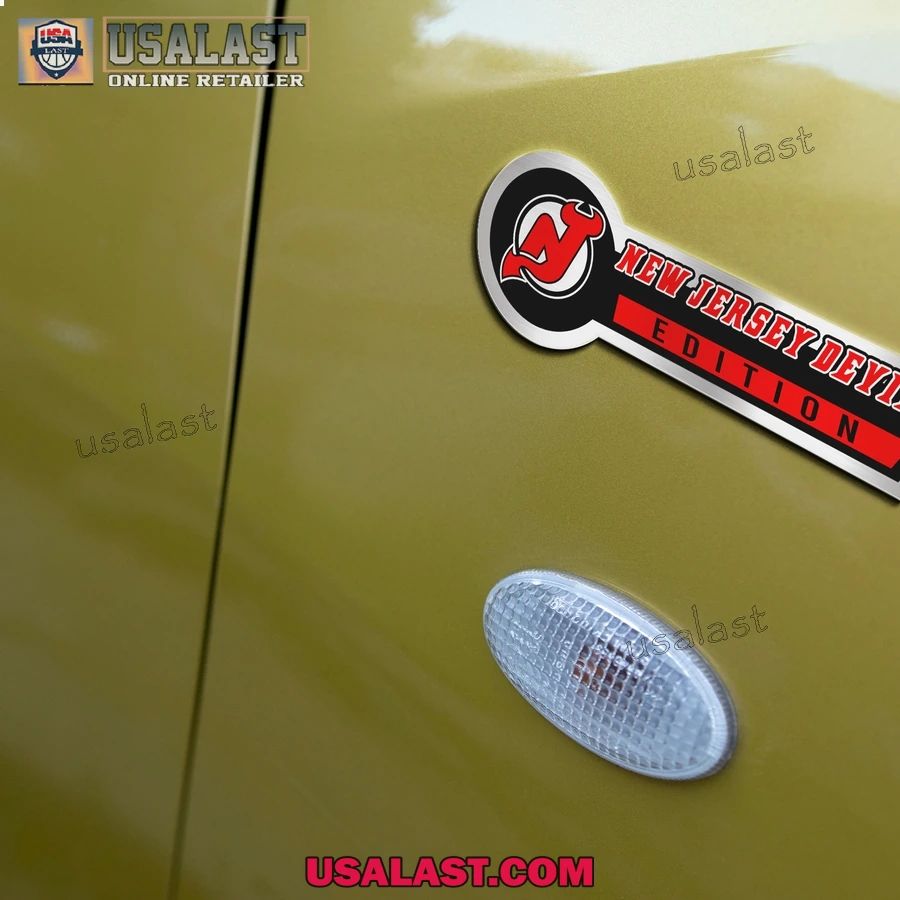 New Jersey Devils Edition 3D Engraved Car Name Emblem