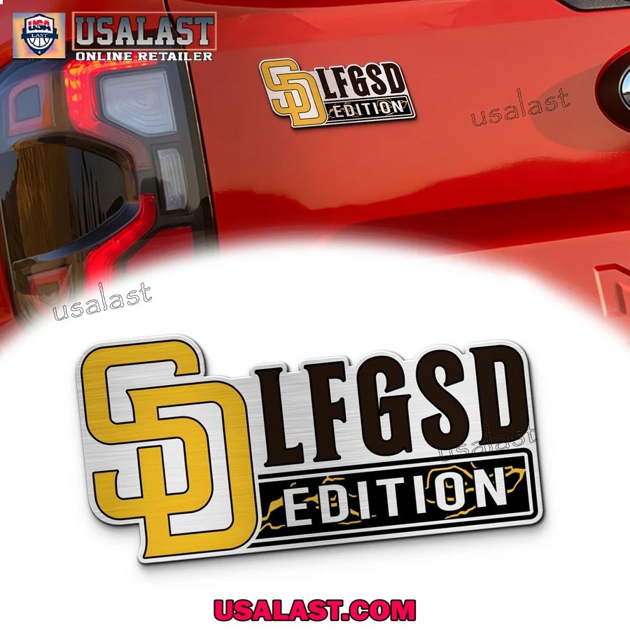 San Diego Padres Edition Engraved Car Name Badge