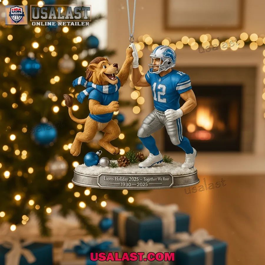 Detroit Lions Holiday 2025 Christmas Ornament
