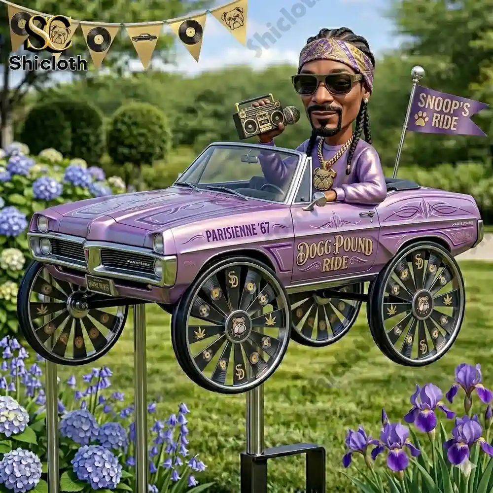 Snopp Dogg x Pontiac Parisienne 1967 Wind Spinner For Garden