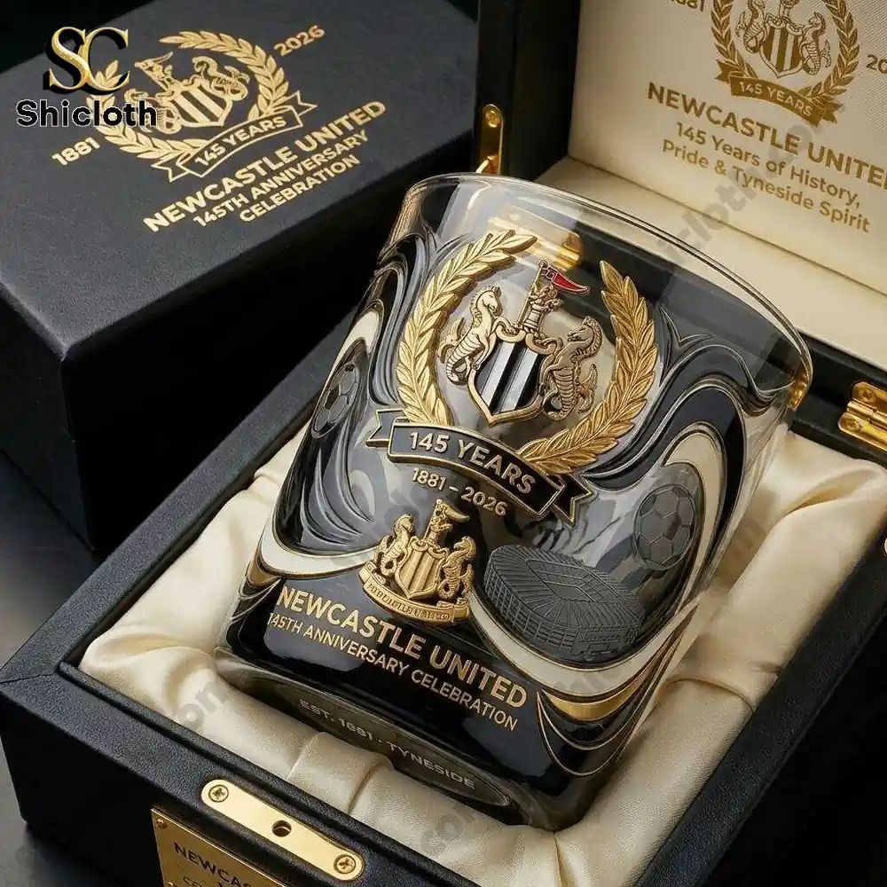 Newcastle United 145th Anniversary Whisky Glass