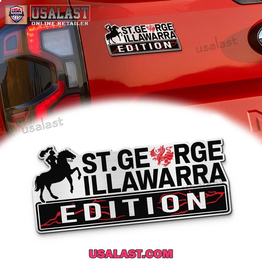 St. George Illawarra Dragons Edition Custom 3D Car Badge Sticker