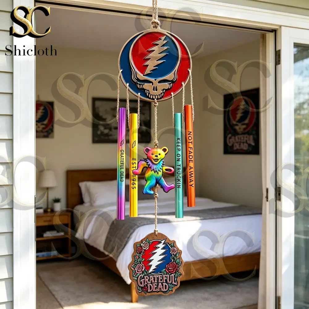 Grateful Dead Steal Your Face Wind Chime