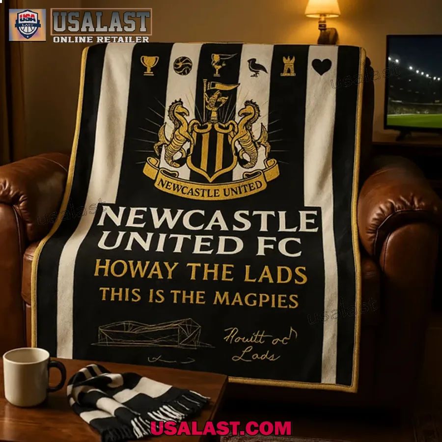 Newcastle United FC The Magpies Match Day Blanket