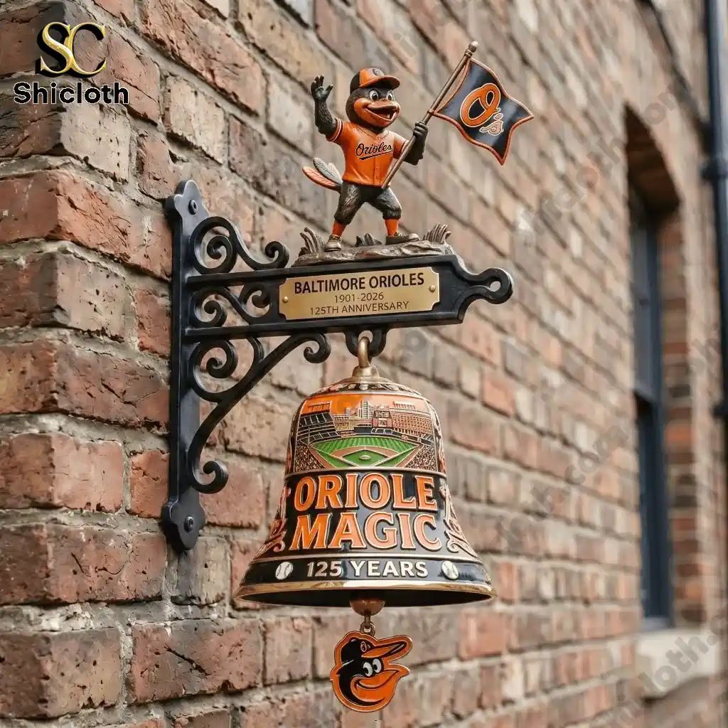 Baltimore Orioles 125th Anniversary Commemorative Wall Bell