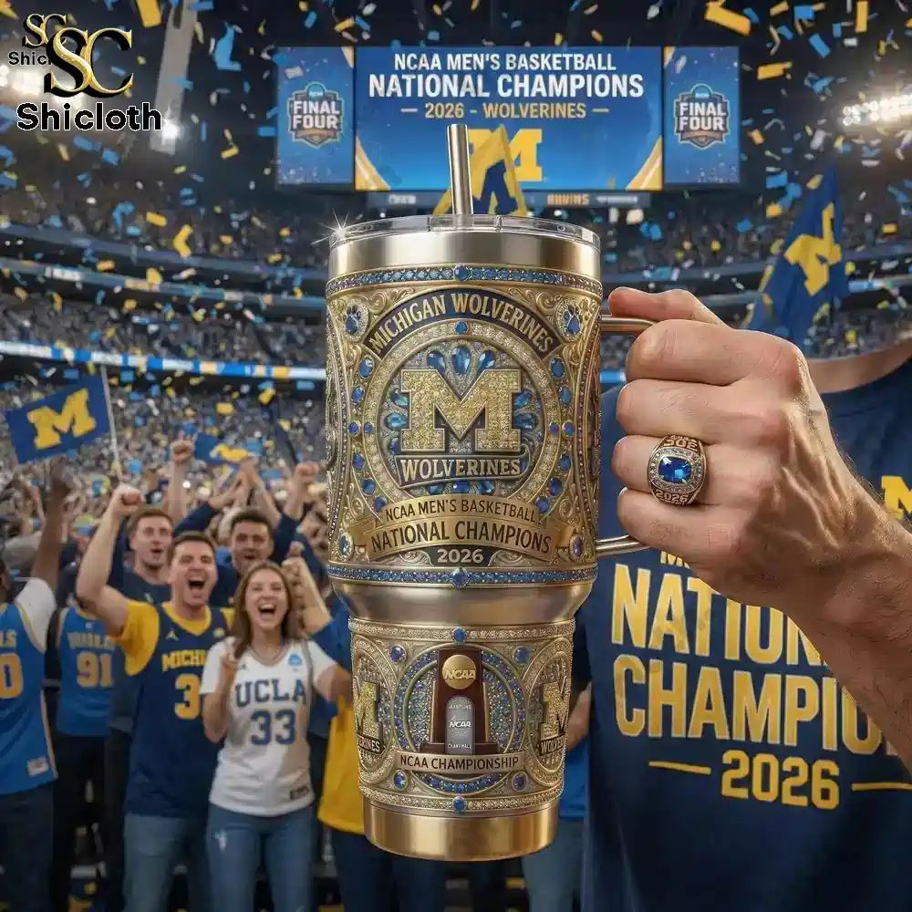 Michigan Wolverines National Champions 2026 With Handle Yeti Tumbler