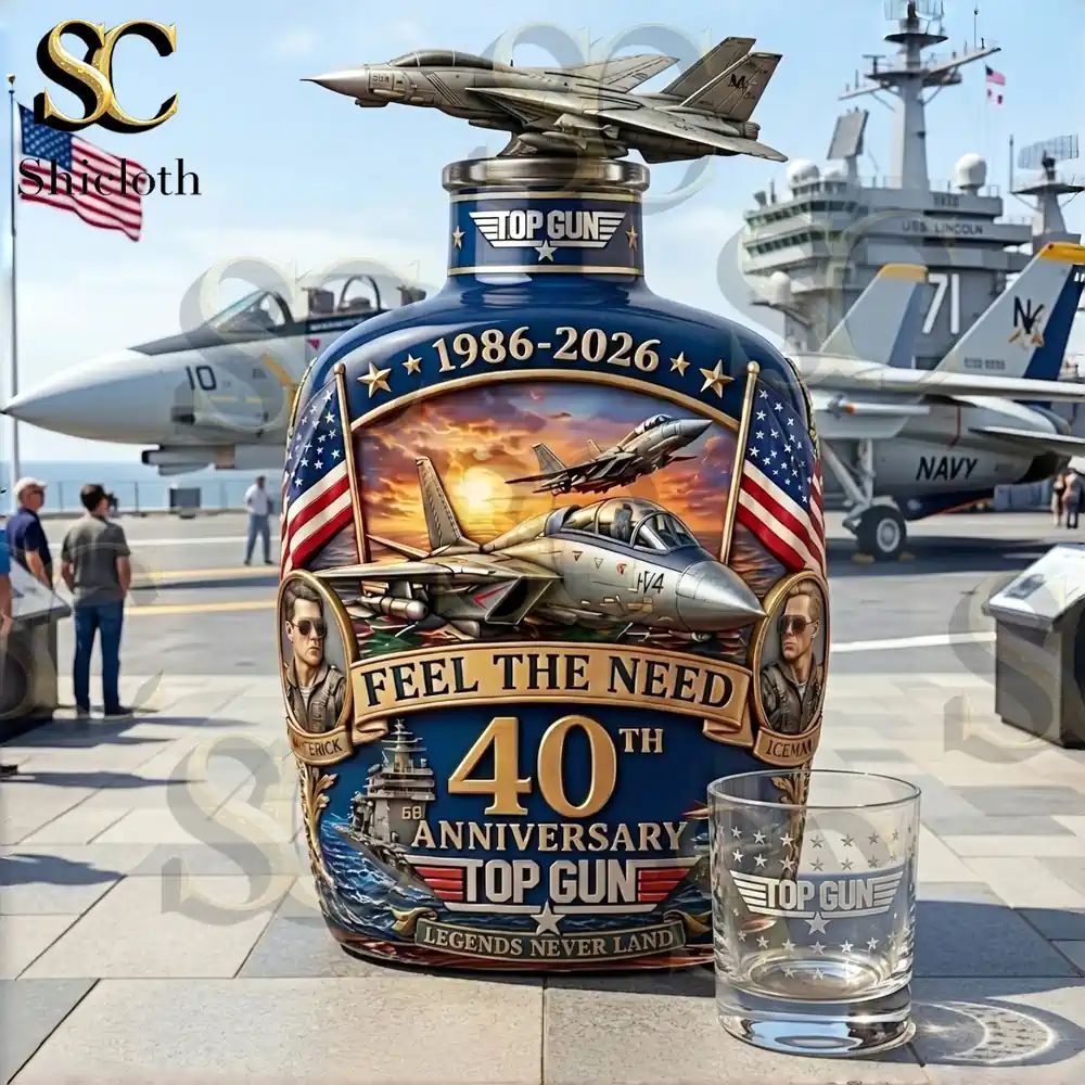Gun 40th Anniversary Feel the Need Whiskey Bottle