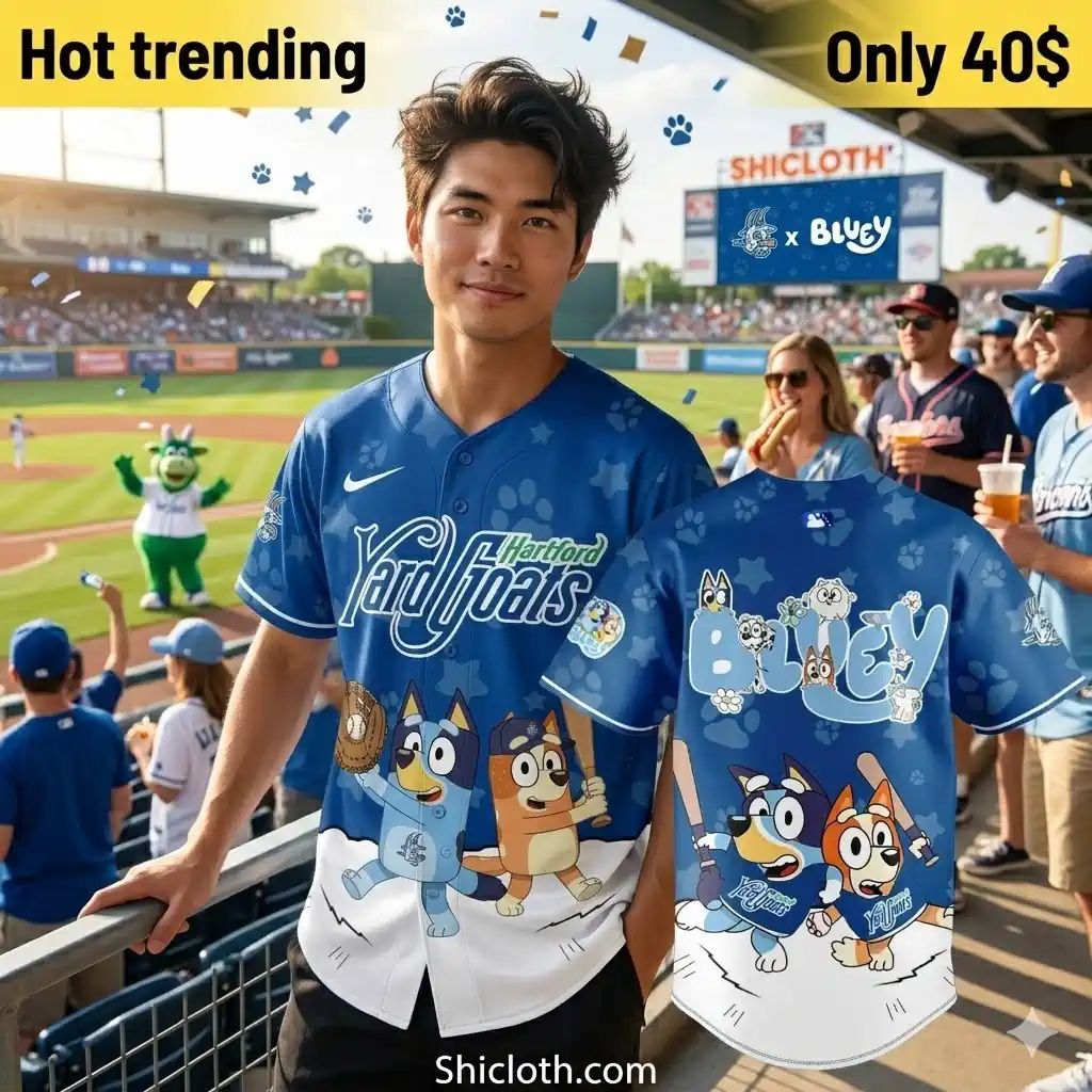 Hartford Yard Goats Bluey Night Game Limited Jersey