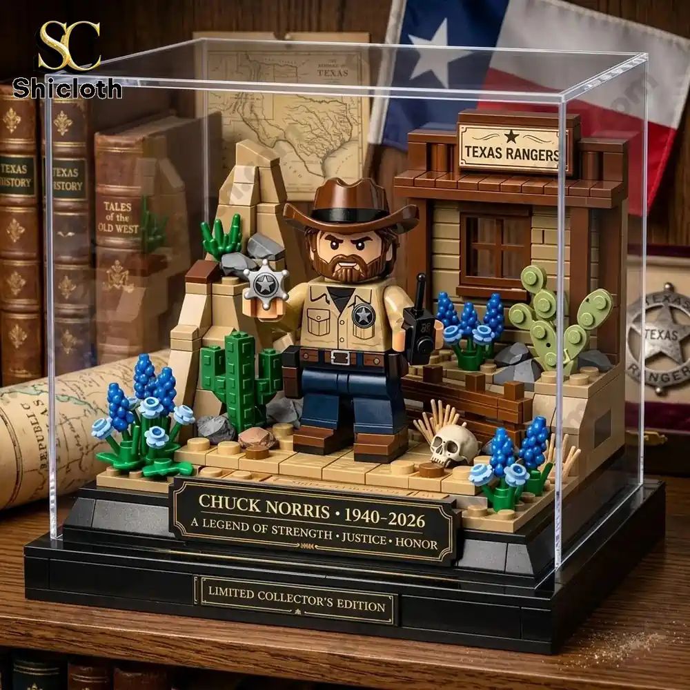 Chuck Norris Memorial 3D Brick Figure