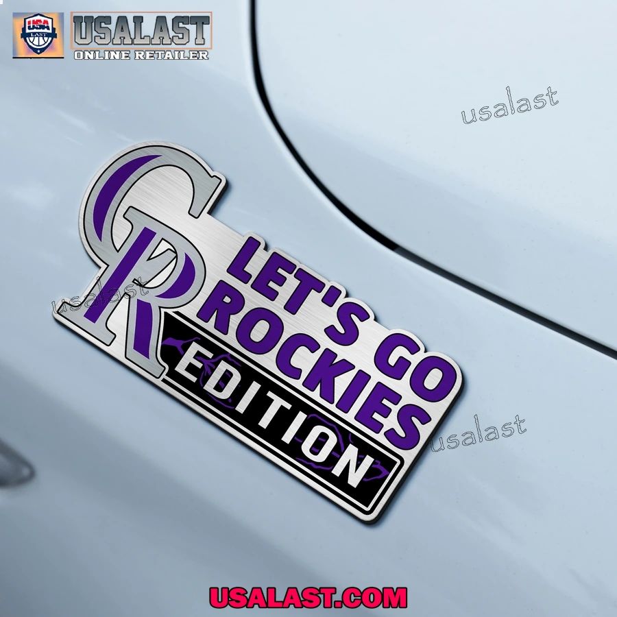 Colorado Rockies Edition Engraved Car Name Badge