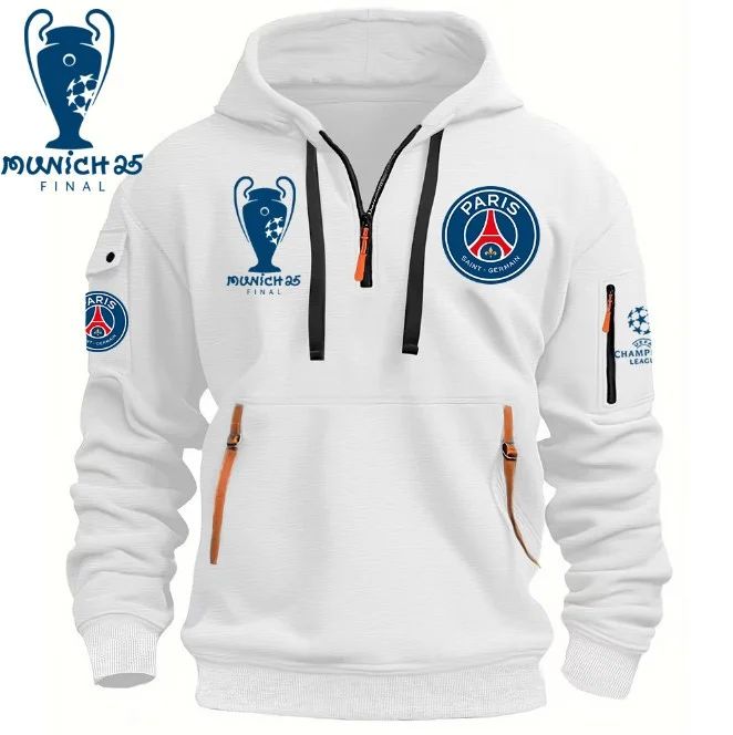 Paris Saint Germain 2025 Champions League Heavy Zip Hoodie