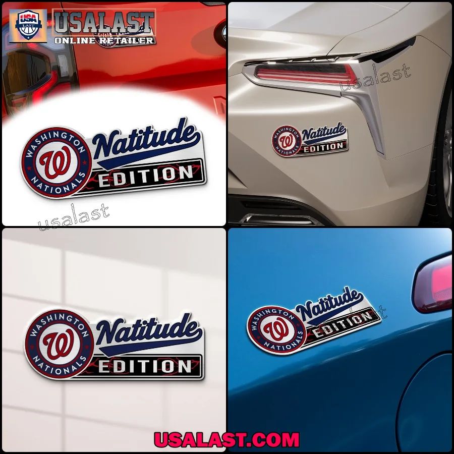Washington Nationals Edition Engraved Car Name Badge