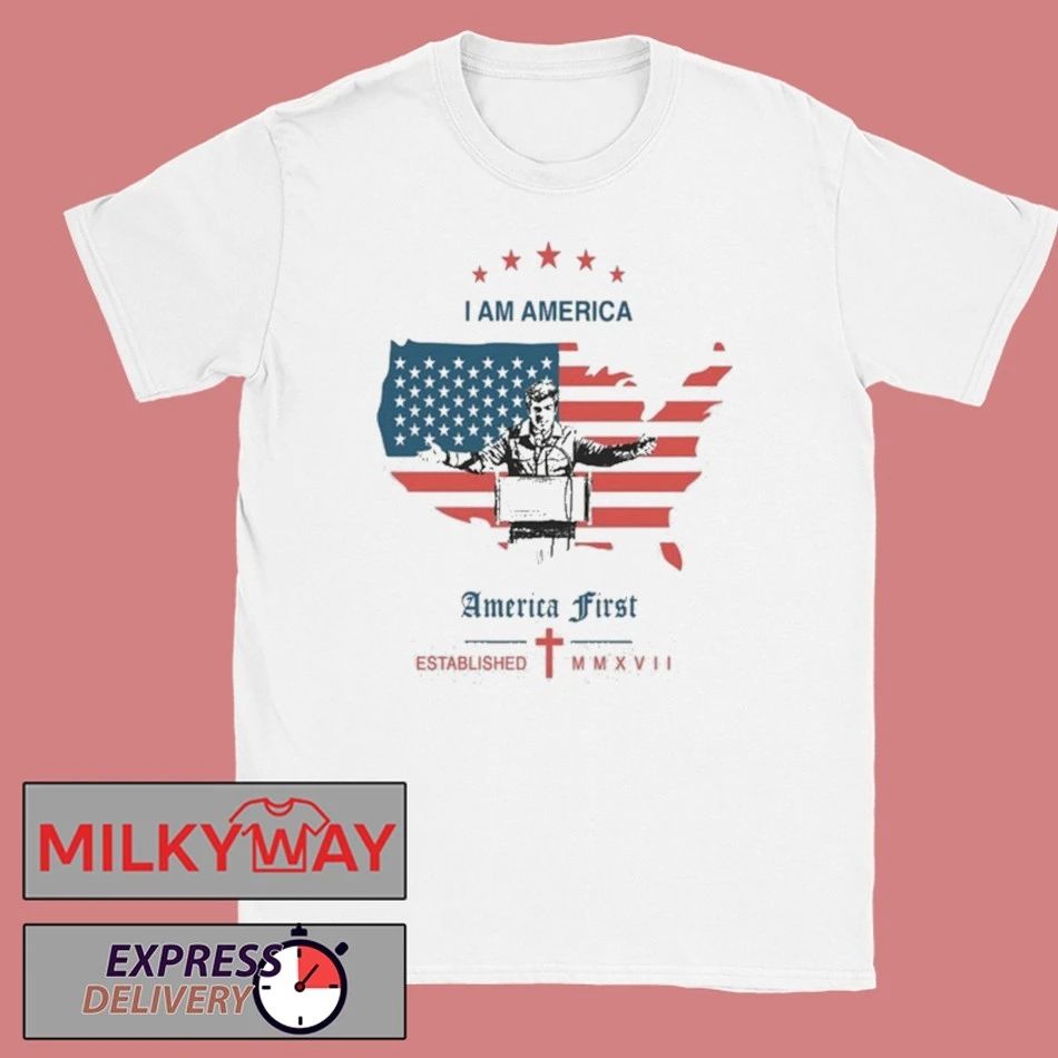 America First White Shirt “I Am America” shirt