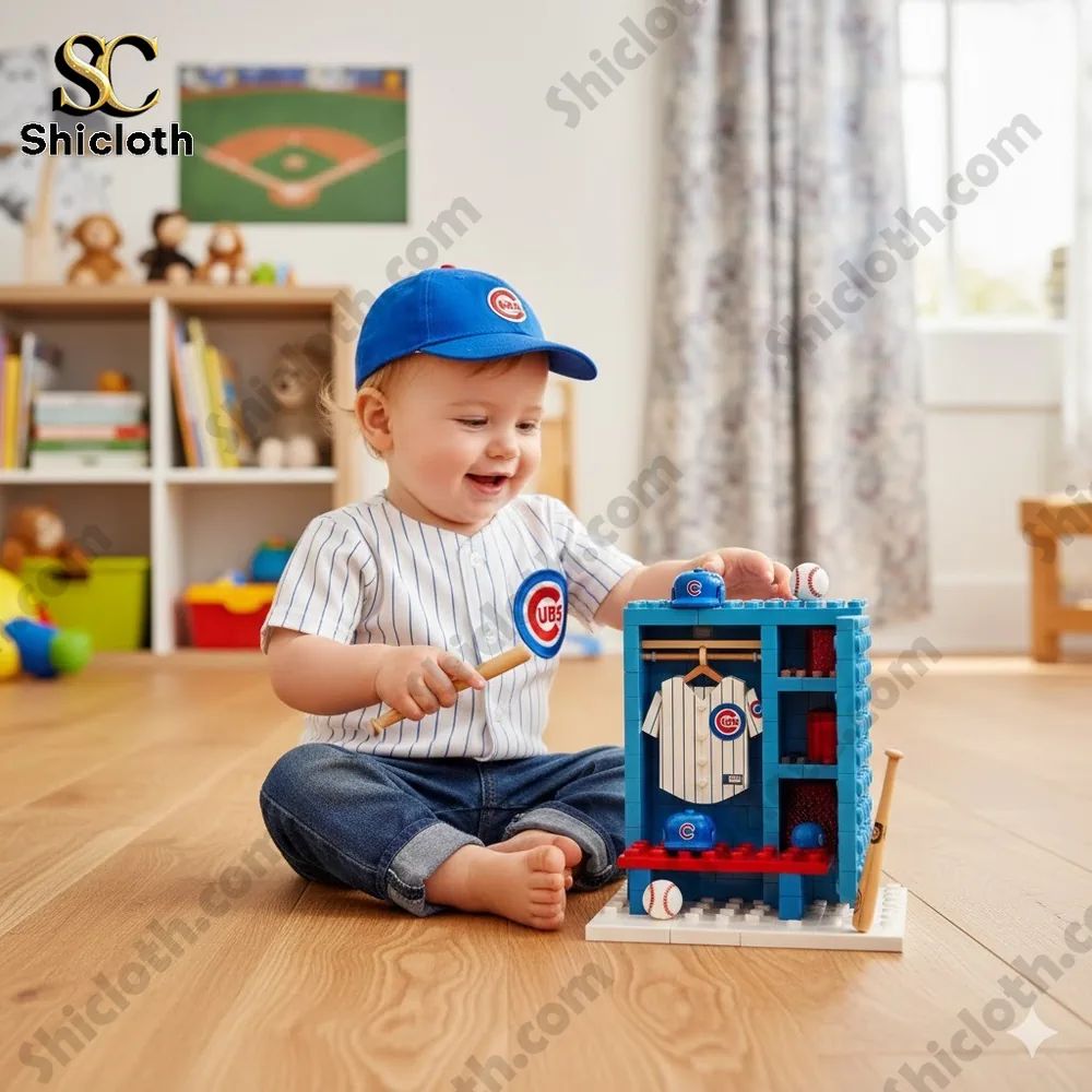 Chicago Cubs Locker Room Building Blocks