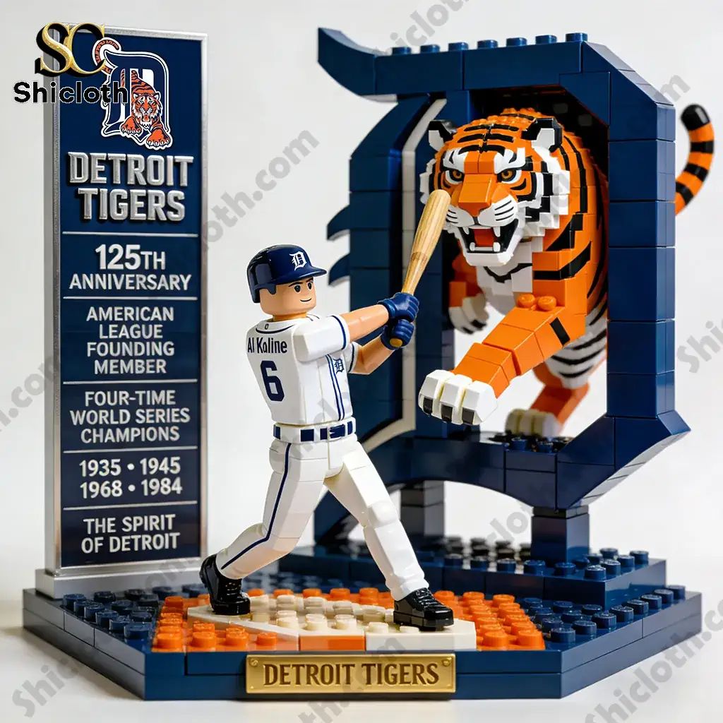 Detroit Tigers 125th Anniversary Collector’s Building Set – Al Kaline #6 Edition