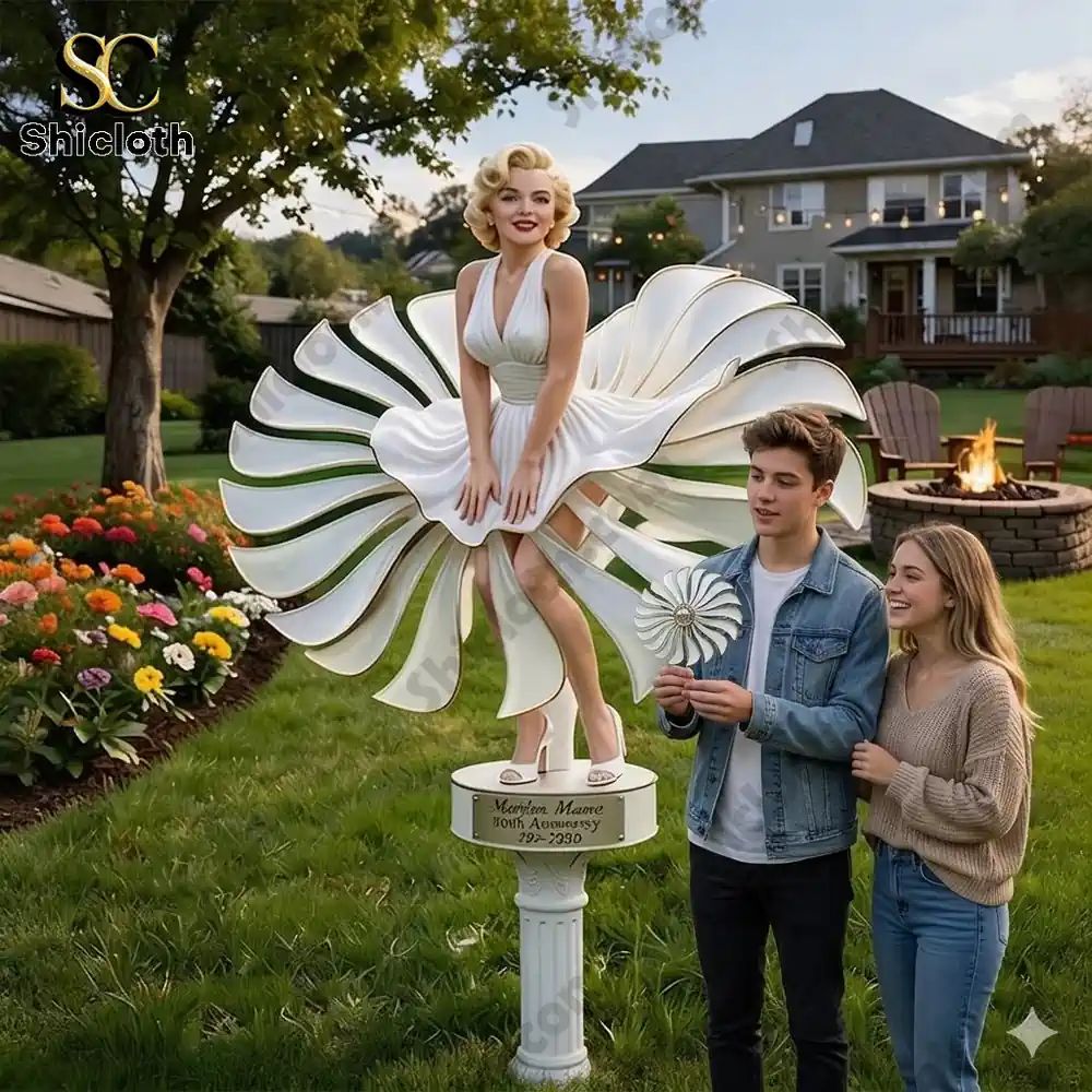 Marilyn Monroe 100th Anniversary Statue Wind Spinner For Garden