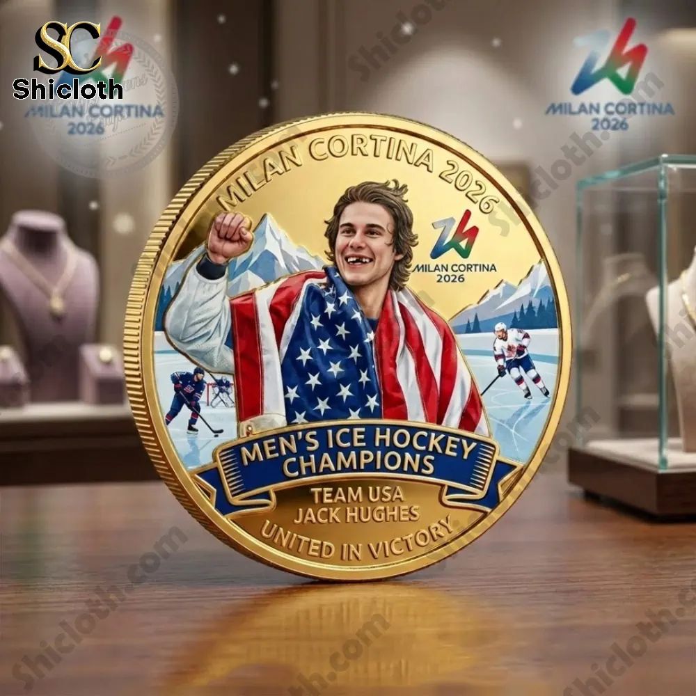 Milan Cortina 2026 Jack Hughes Ice Hockey Gold Medalist Coin