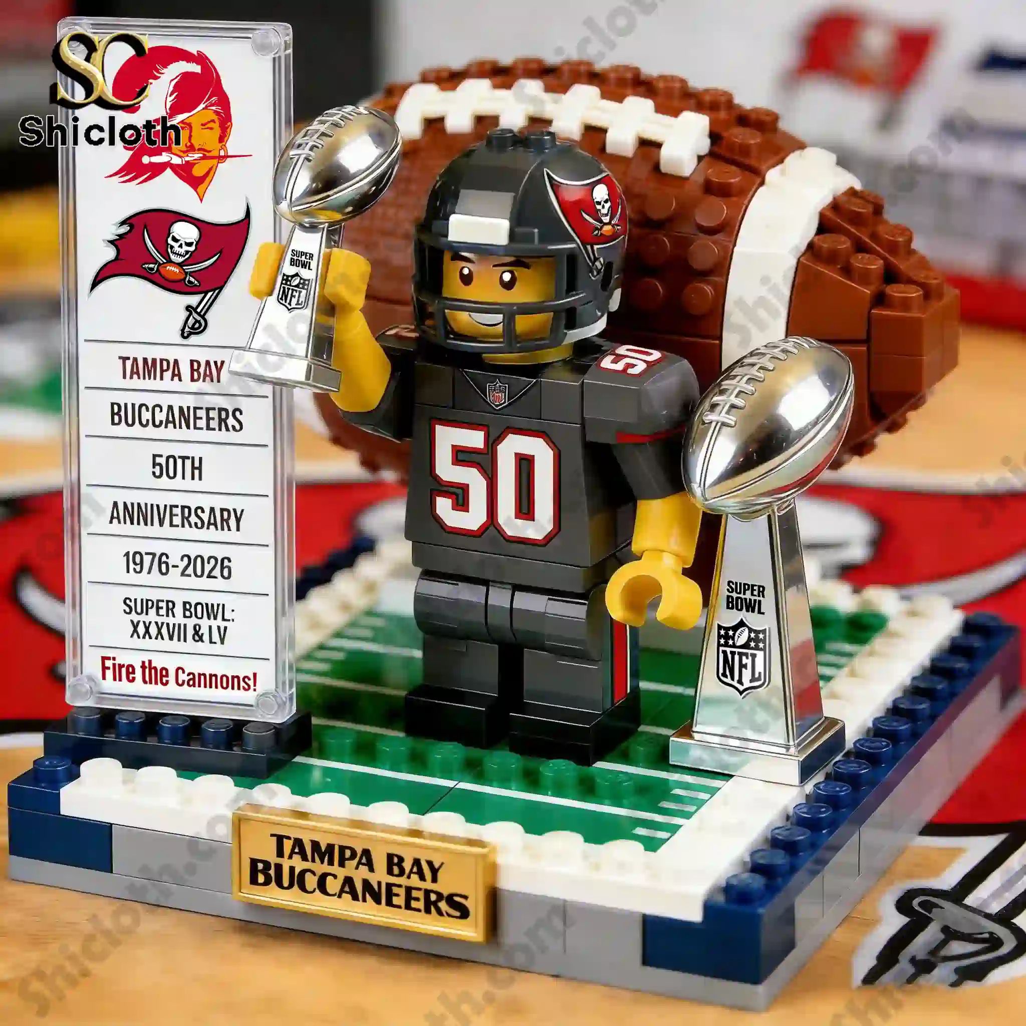 Tampa Bay Buccaneers 50th Anniversary Brick Edition