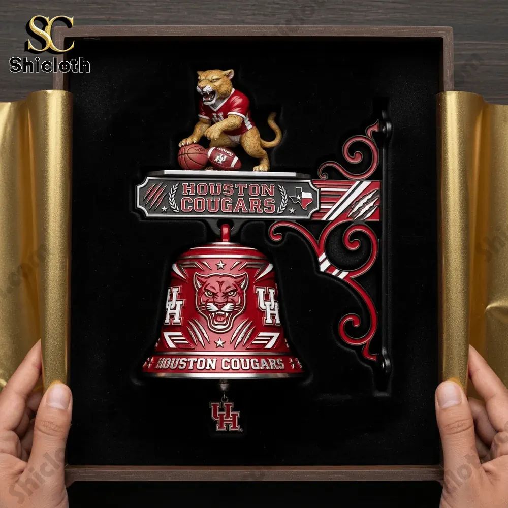 Houston Cougars Commemorative Wall Bell Doorbell