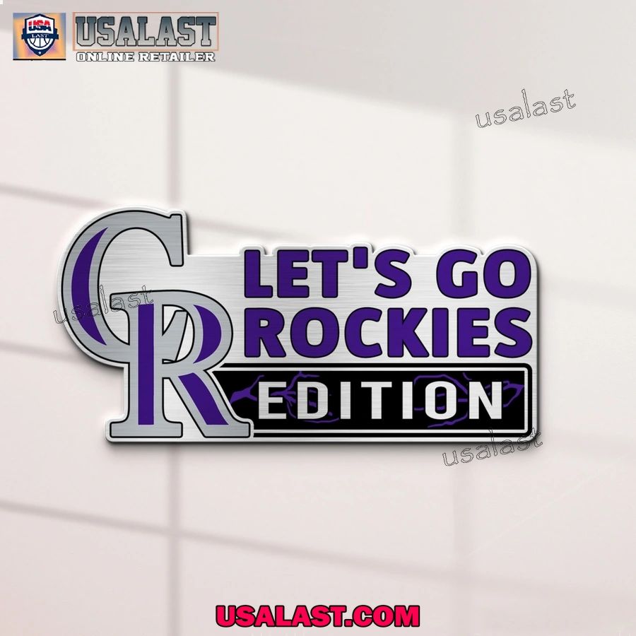 Colorado Rockies Edition Engraved Car Name Badge