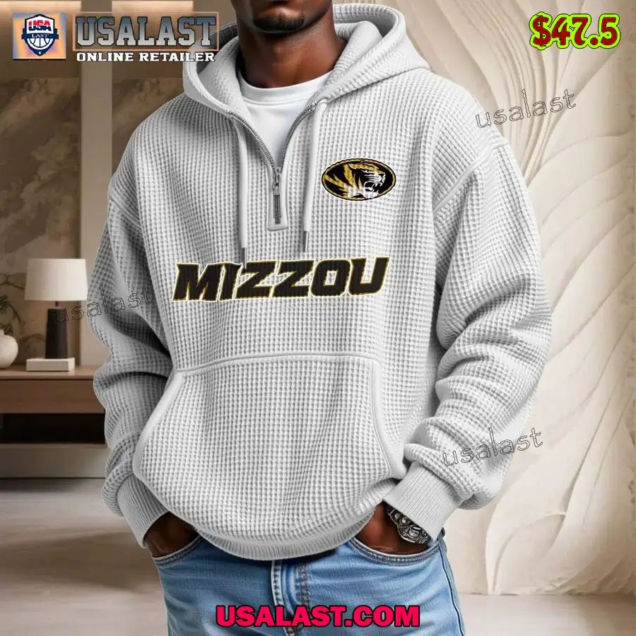 Missouri Tigers Waffle Half Zip Hoodie