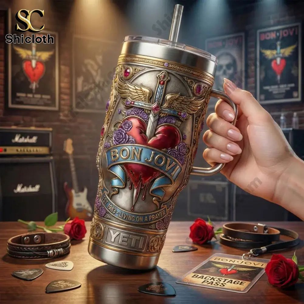 Bon Jovi Livin On A Prayer 40 Oz Tumbler