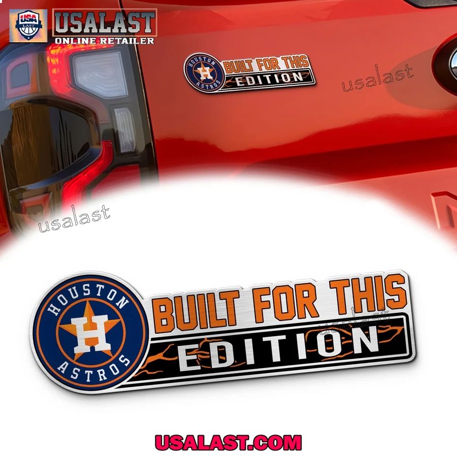 Houston Astros Edition Engraved Car Name Badge