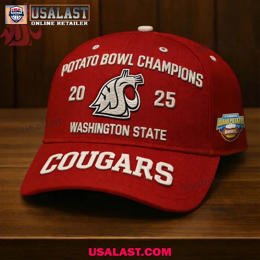 Washington State Cougars 2025 Potato Bowl Champions Classic Cap