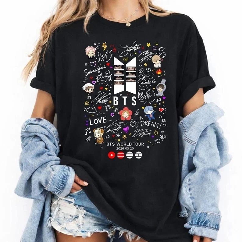 Bts World Tour 2026 Concer Bangtan Kpop Army Merch Tee Tee (1)