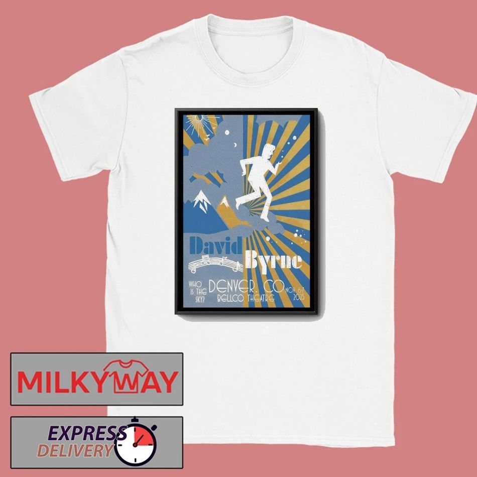 David Byrne Fall Tour 2025 Bellco Theatre Denver Poster shirt