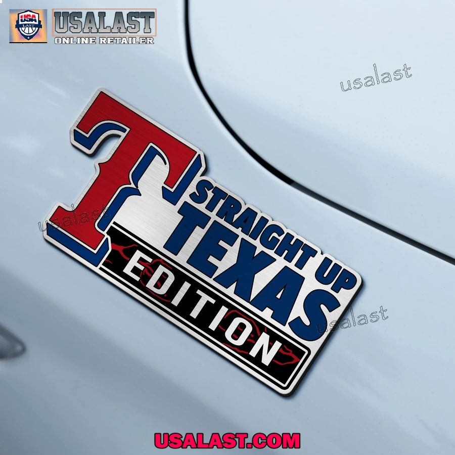 Texas Rangers Edition Engraved Car Name Badge