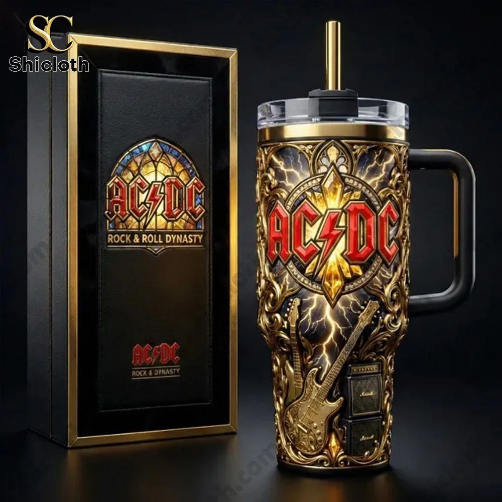 AC DC Rock & Roll Dynasty Tumbler