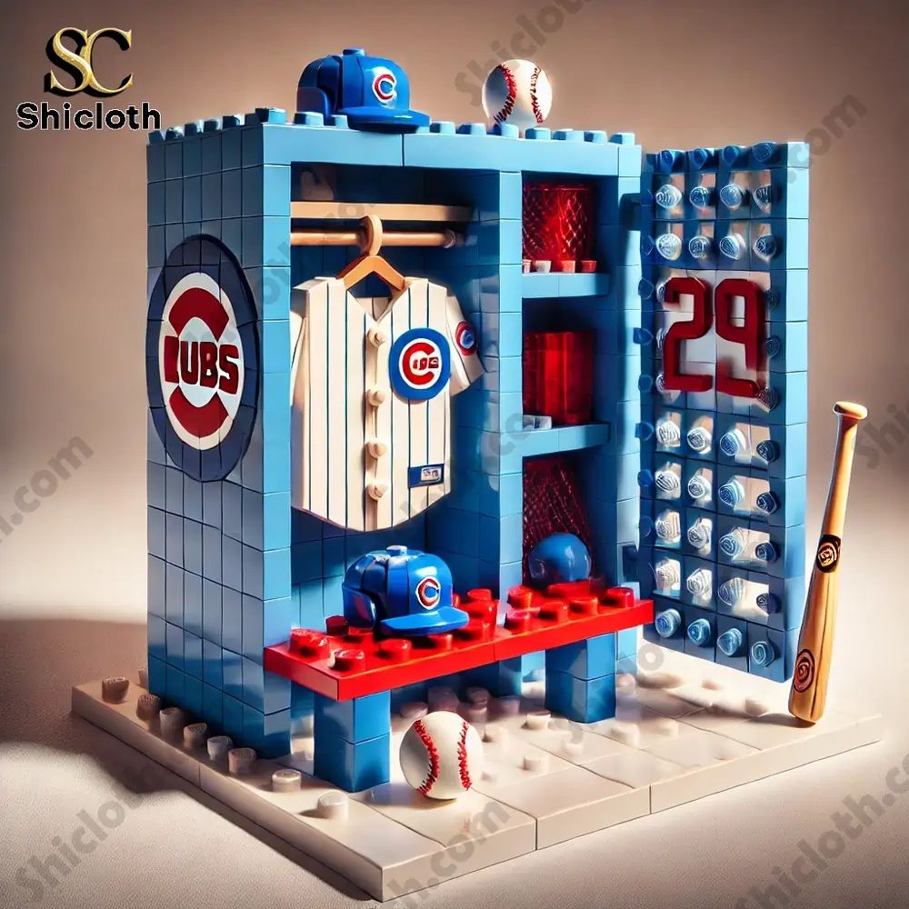 Chicago Cubs Locker Room Building Blocks
