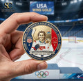 The ice hockey champions of the 25th Winter Olympics Commemorative Coin