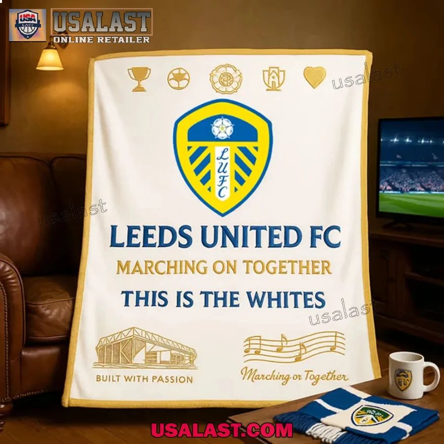 Leeds United FC The Whites Match Day Blanket