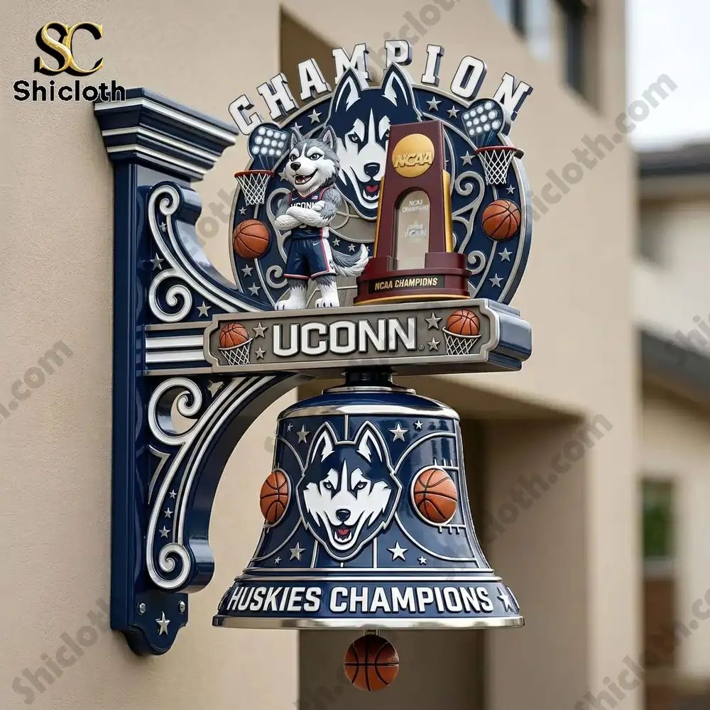 UConn Huskies National Champions 2026 Wall Bell
