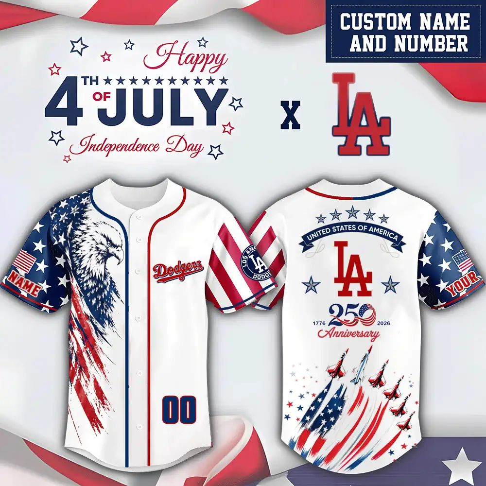 Los Angeles Dodgers x Independence Day 2026 Special Edition Personalized 2026 Jersey