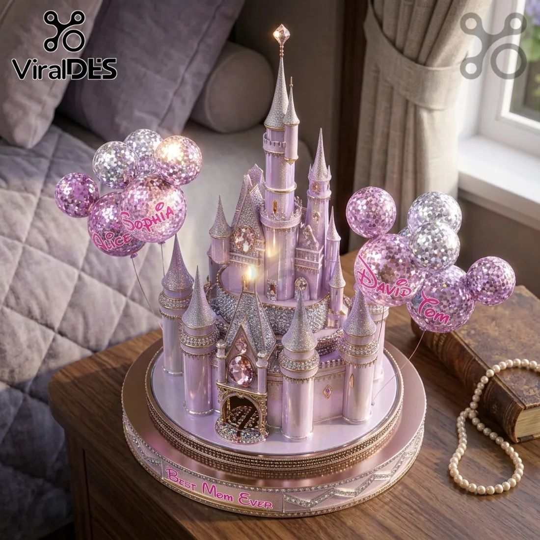 Personalized Magical Castle LED Light Sculpture