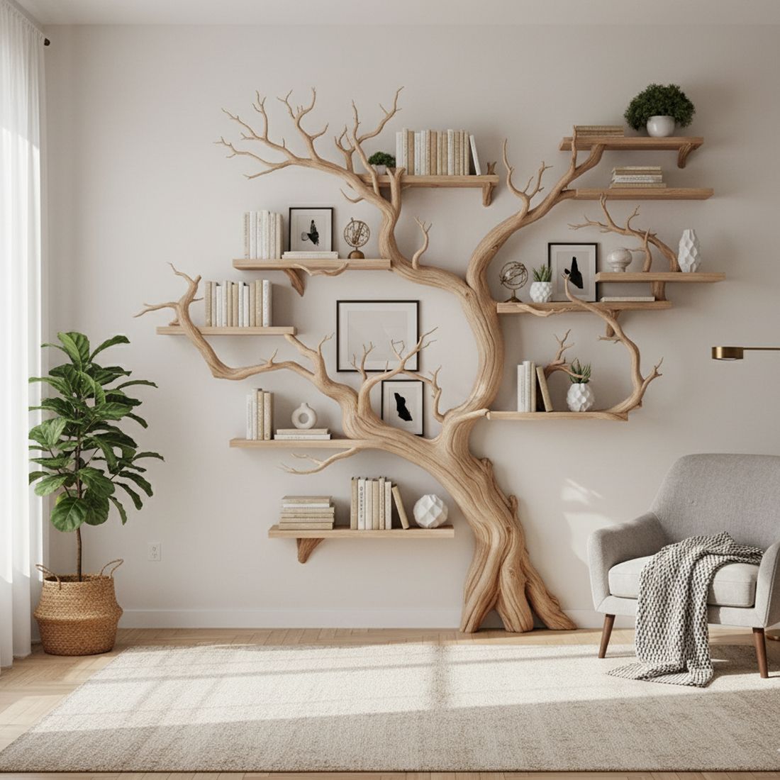 Driftwood-Inspired Bookshelf – Handcrafted from Barn & Pallet Wood